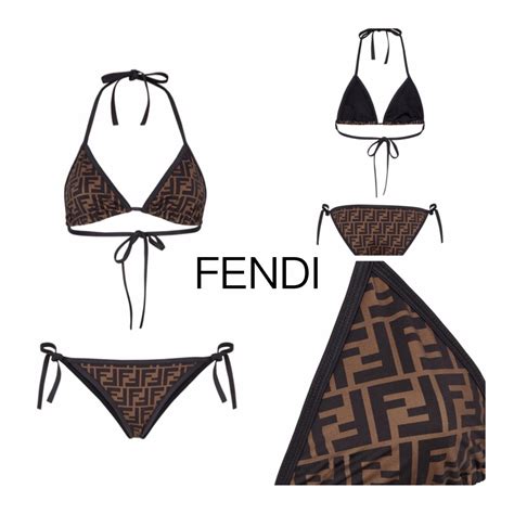 fendi brown bikini|Fendi swimsuit etsy.